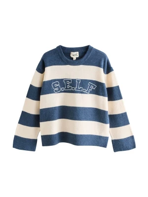 Foto van product self. Trui navy / wit / wolwit