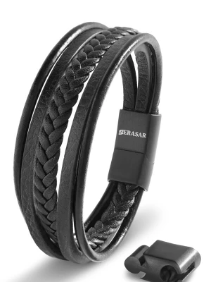 Foto van product SERASAR Armband 'Braid' zwart