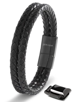 Foto van product SERASAR Armband 'Double' zwart