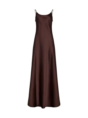 Foto van product Serena Silueta Jurk 'Maxi satin slip dress 'Serene'' chocoladebruin