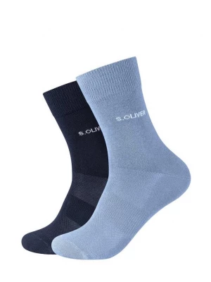 Foto van product Set van 2 paar korte sokken van bamboe s.Oliver blauw