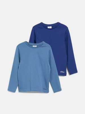 Foto van product Set van 2 unisex katoenen shirts met lange mouwen s.Oliver blauw