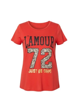 Foto van product Shape Of You Shirt goud / rood / zwart