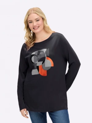 Foto van product SHEEGO Shirt grijs / oranje / zwart