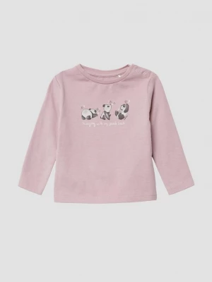 Foto van product Shirt met lange mouwen en panda-opdruk op de voorkant s.Oliver roze