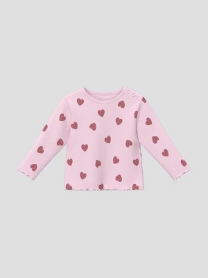 Foto van product Shirt met lange mouwen, geribde textuur en rolzoom s.Oliver roze