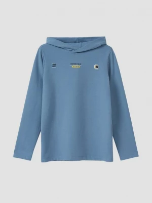 Foto van product Shirt met lange mouwen van lichtgewicht sweat met print op voor- en achterkant s.Oliver blauw