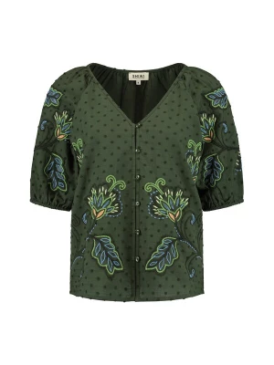 Foto van product Shiwi Blouse 'Erin Dobby' royal blue / koningsblauw / lichtgroen / donkergroen / abrikoos