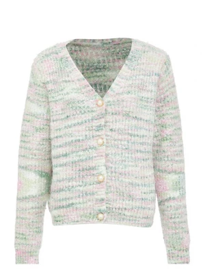 Foto van product Sidona Gebreid vest pastelgroen / lichtgroen / rosa / wit