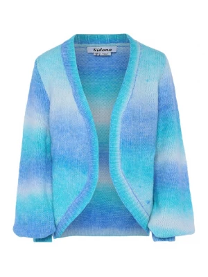 Foto van product Sidona Gebreid vest turquoise / hemelsblauw / wit
