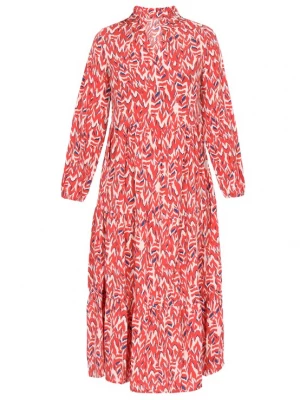 Foto van product Sidona Jurk crème / donkerblauw / zalm roze