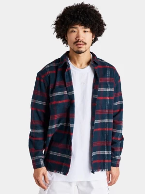 Foto van product SikSilk Overhemd blauw / rood / wijnrood