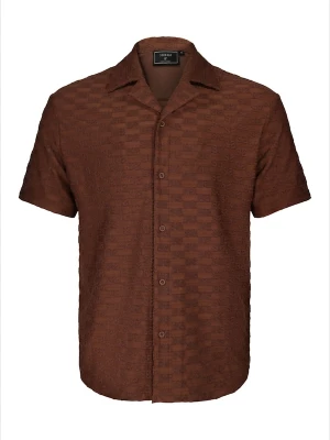 Foto van product SikSilk Overhemd 'Towelling' bruin