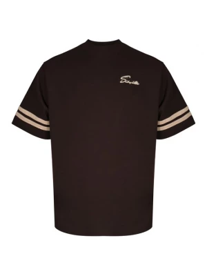 Foto van product SikSilk Shirt 'Script' cognac / donkerbruin