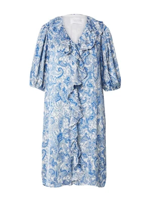 Foto van product SISTERS POINT Jurk 'GOT-IT' hemelsblauw / pastelblauw / wit