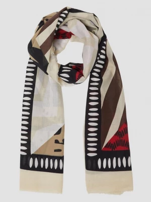 Foto van product Sjaal met print all-over en franjes s.Oliver crème