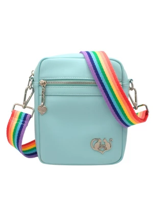Foto van product SKD Fashion Revolution Schoudertas 'SKD Carrying Pride Forward' cyaan blauw