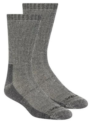 Foto van product Skechers 2 Pack heren's Crew Woolsokken CM Zwart, Maat Large