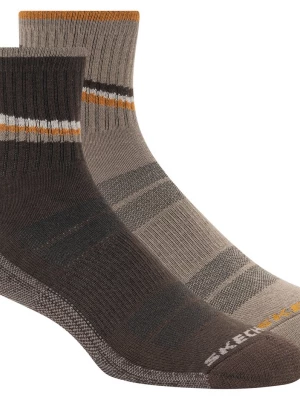 Foto van product Skechers 2 Pack heren's Quarter Trailsokken CM Bruin, Maat Large