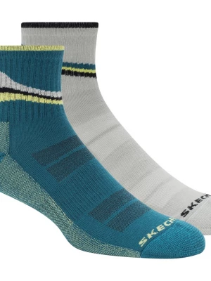 Foto van product Skechers 2 Pack heren's Quarter Trailsokken CM Teal, Maat Large
