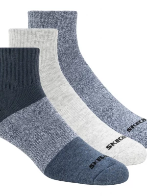 Foto van product Skechers 3 Pack heren's Colorblock Quartersokken CM Blauw, Maat Large