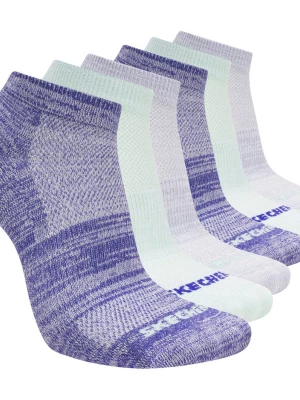 Foto van product Skechers 6 Pack Girls' Low Cut Color Stripesokken CM Paars, Maat Small