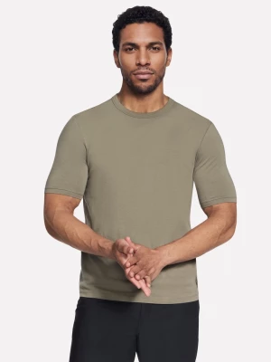 Foto van product Skechers GO DRI Pima Crew Top CM Olijf / Grijs, Maat Small