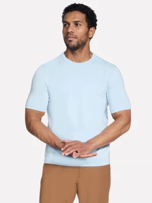 Foto van product Skechers GO DRI Pima Crew Top CM Wit / Blauw / Oranje, Maat Small