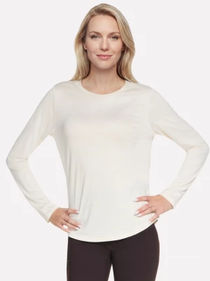 Foto van product Skechers GO DRI Swift Stripe Long Sleeve Crew Top CM Off White / Mauve