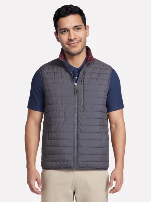 Foto van product Skechers GO SHIELD Cozy Fit Altitude Reversible Vest CM Zwart / Houtskool, Maat Small