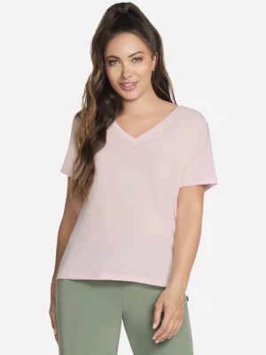 Foto van product Skechers Pima V-Neck T-shirt CM Wit / Roze