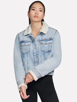 Foto van product Skechers Sherpa Denim jack CM Denim / Taupe niebieski