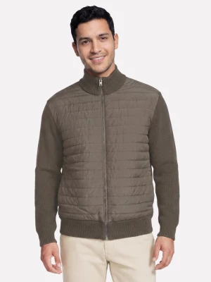 Foto van product Skechers The Hoodless hoodie Cozy Fit Knit Hybrid jack CM Bruin / Olijf, Maat Small