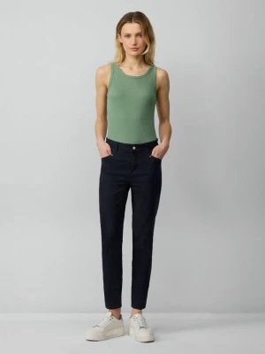 Foto van product Slim fit enkelbroek van katoensateen s.Oliver blauw