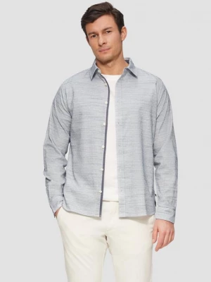 Foto van product Slim fit: gestructureerd overhemd met kentkraag s.Oliver blauw
