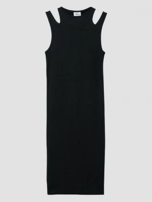 Foto van product Slim fit jurk van ribstof met cut-outs s.Oliver zwart