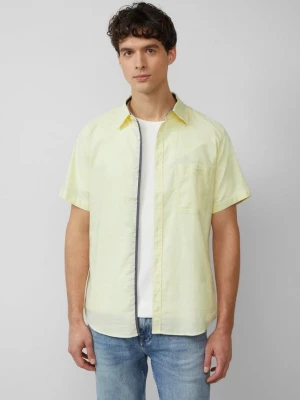 Foto van product Slim fit: overhemd met korte mouwen van stretchkatoen met slubstructuur s.Oliver geel