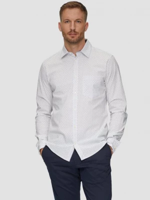 Foto van product Slim fit: overhemd met motief van een katoenmix s.Oliver wit