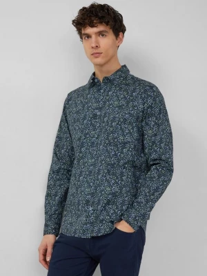 Foto van product Slim fit: shirt met lange mouwen, all-over print en Kent-kraag s.Oliver