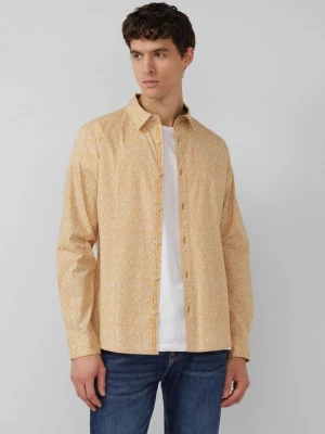 Foto van product Slim fit: stretch katoenen overhemd met all-over print s.Oliver geel