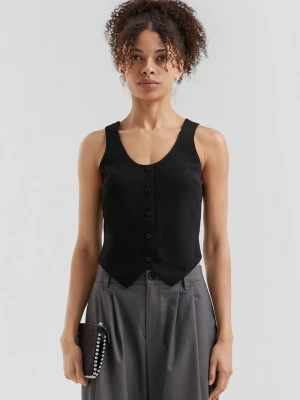 Foto van product Slim-fit vest van interlock jersey QS zwart