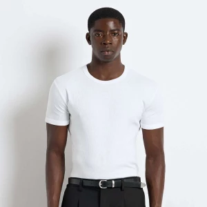 Foto van product Slim Rib T-Shirt Burocs wit