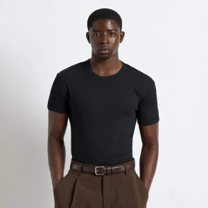 Foto van product Slim Rib T-Shirt Burocs zwart