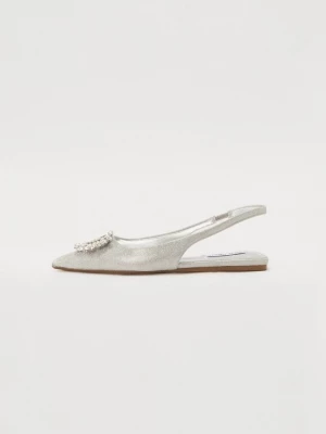 Foto van product Slingback ballerina´s Steve Madden zilverkleurig