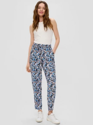 Foto van product Slipbroek van zuivere viscose met taps toelopende pijpen s.Oliver blauw