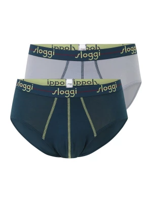 Foto van product SLOGGI Slip 'Men Start' grijs gemêleerd / groen / kiwi