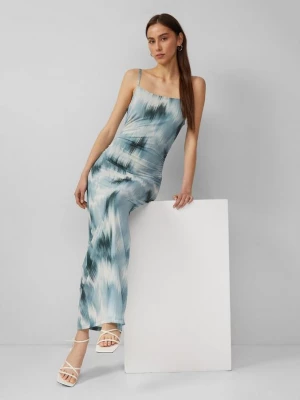 Foto van product Smalle mesh jurk met print all-over QS groen
