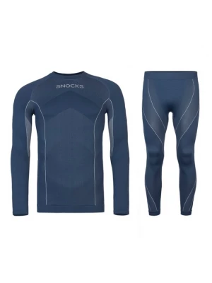 Foto van product SNOCKS Basislaag donkerblauw / lichtgrijs