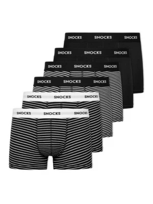 Foto van product SNOCKS Boxershorts lichtgrijs / zwart / wit