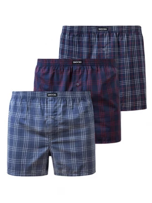 Foto van product SNOCKS Boxershorts navy / donkerblauw / rood / offwhite